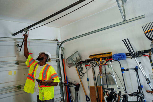 Professional Garage Door Panel Replacement technician working in Lakeland, NY